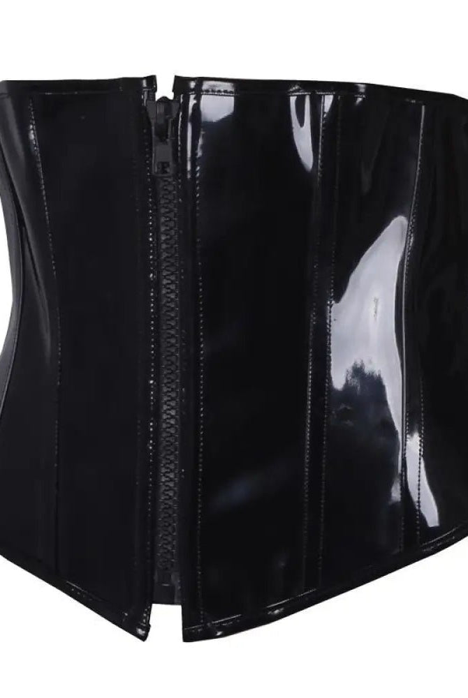 Goth Waist Corset in Serpent Black - The Cursed Closet