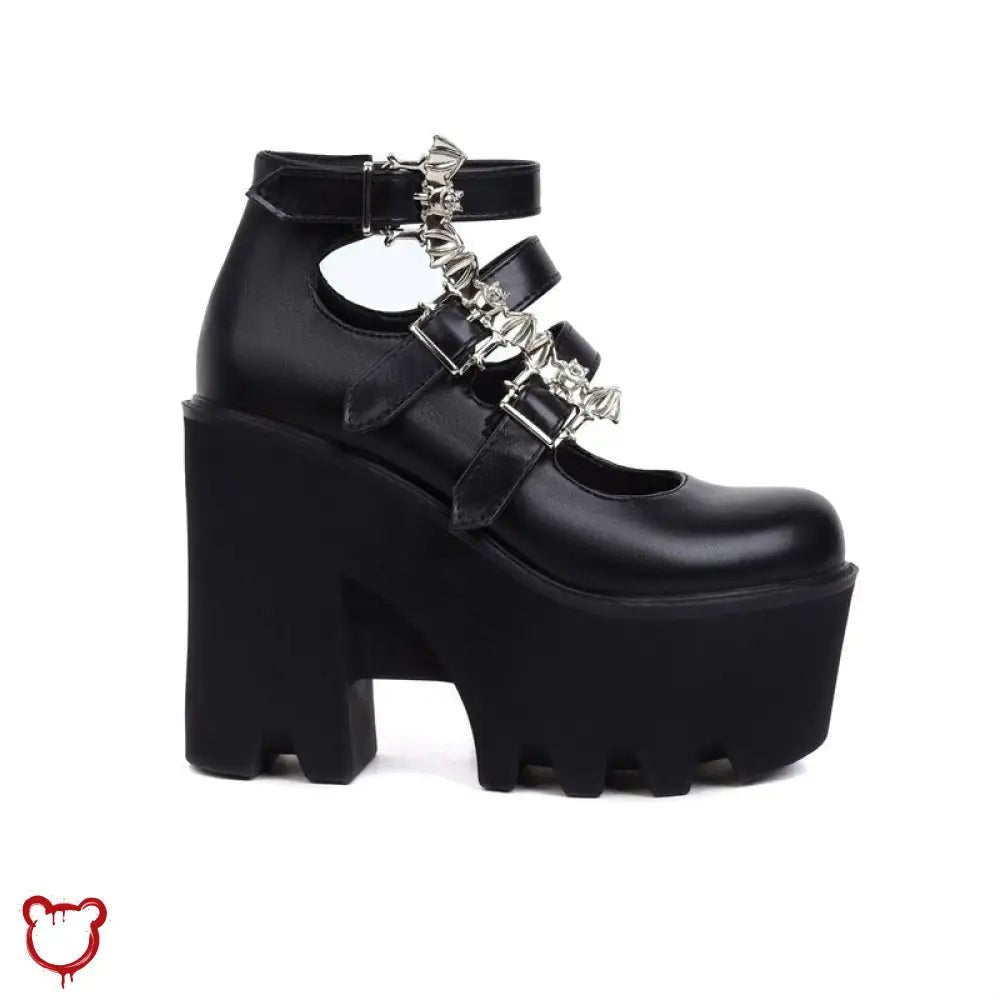 Gothic Bat Buckle Boots - The Cursed Closet