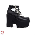 Gothic Bat Buckle Boots - The Cursed Closet