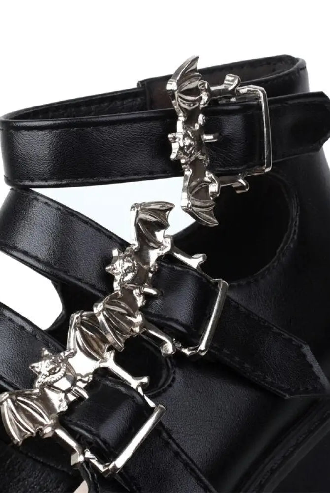 Gothic Bat Buckle Boots