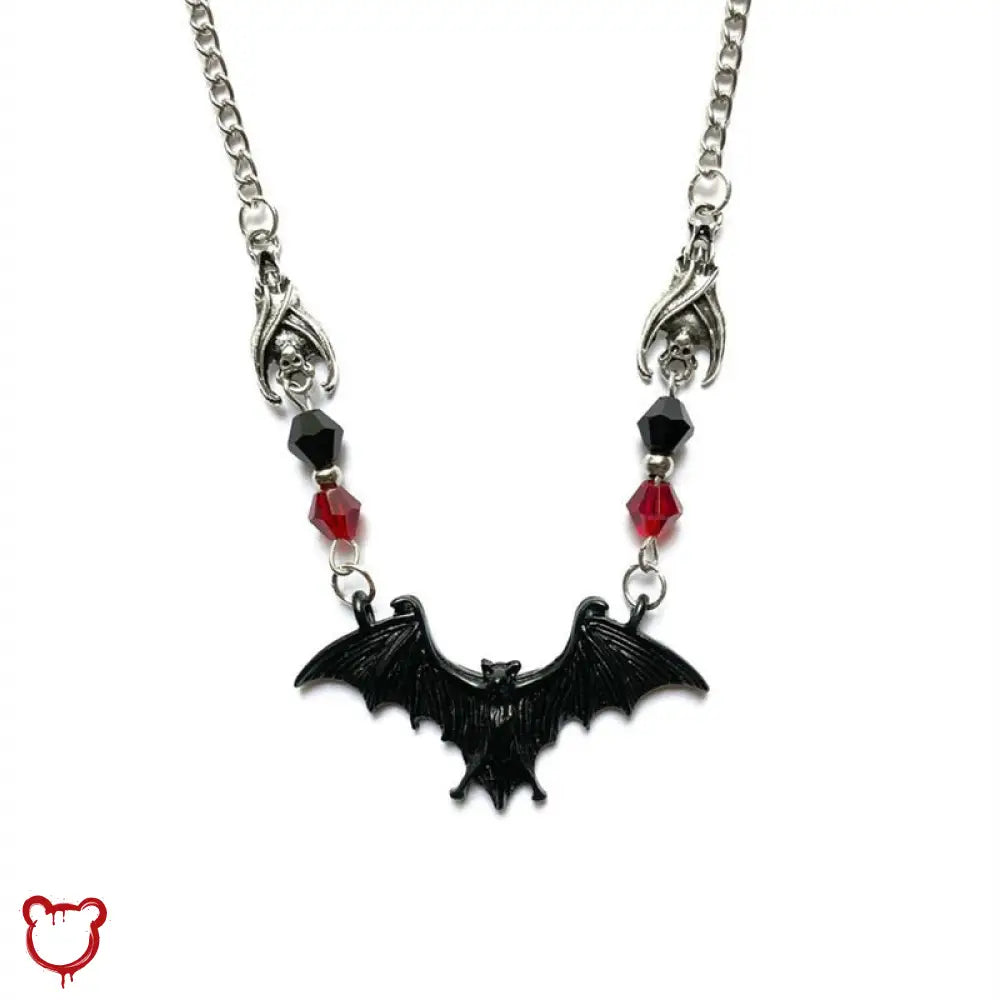 Gothic Bat Necklace Black Accessories