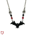 Gothic Bat Necklace Black Accessories