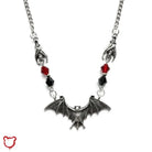 Gothic Bat Necklace Silver Plated Accessories