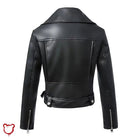 Gothic Black Leather Jacket - The Cursed Closet
