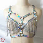 Gothic Chain Harness: Black Faux Leather' - The Cursed Closet