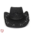 Gothic Cowboy Hat in Black Mesh - The Cursed Closet