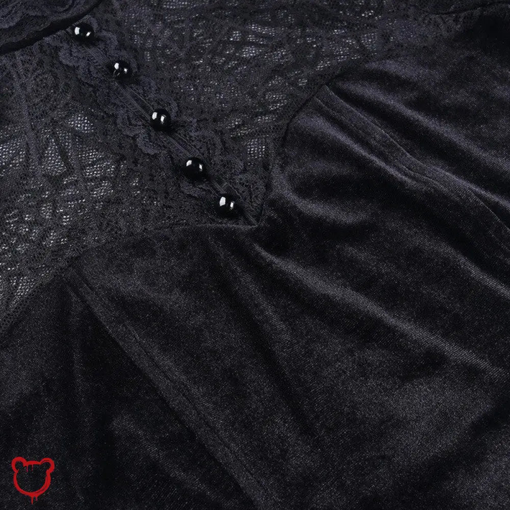 Gothic Crop Top - Elegant Black - The Cursed Closet