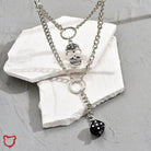 Gothic Dice Skeleton Pendant Necklace - The Cursed Closet