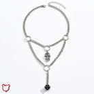 Gothic Dice Skeleton Pendant Necklace - The Cursed Closet