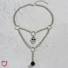 Gothic Dice Skeleton Pendant Necklace - The Cursed Closet