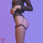 Gothic Faux Leather Garter Belt - The Cursed Closet