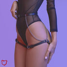 Gothic Faux Leather Garter Belt - The Cursed Closet