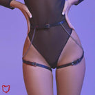 Gothic Faux Leather Garter Belt - The Cursed Closet