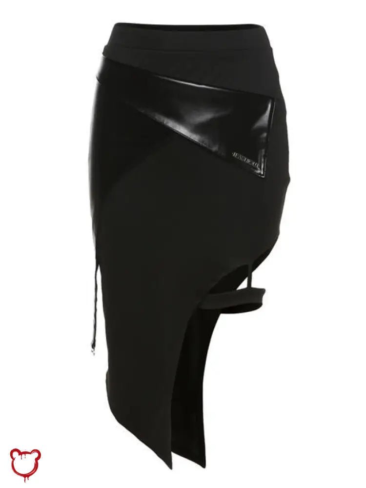 Gothic Faux Leather Skirt - The Cursed Closet