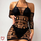 Gothic Fishnet Bodysuit - "Charming Black" - The Cursed Closet