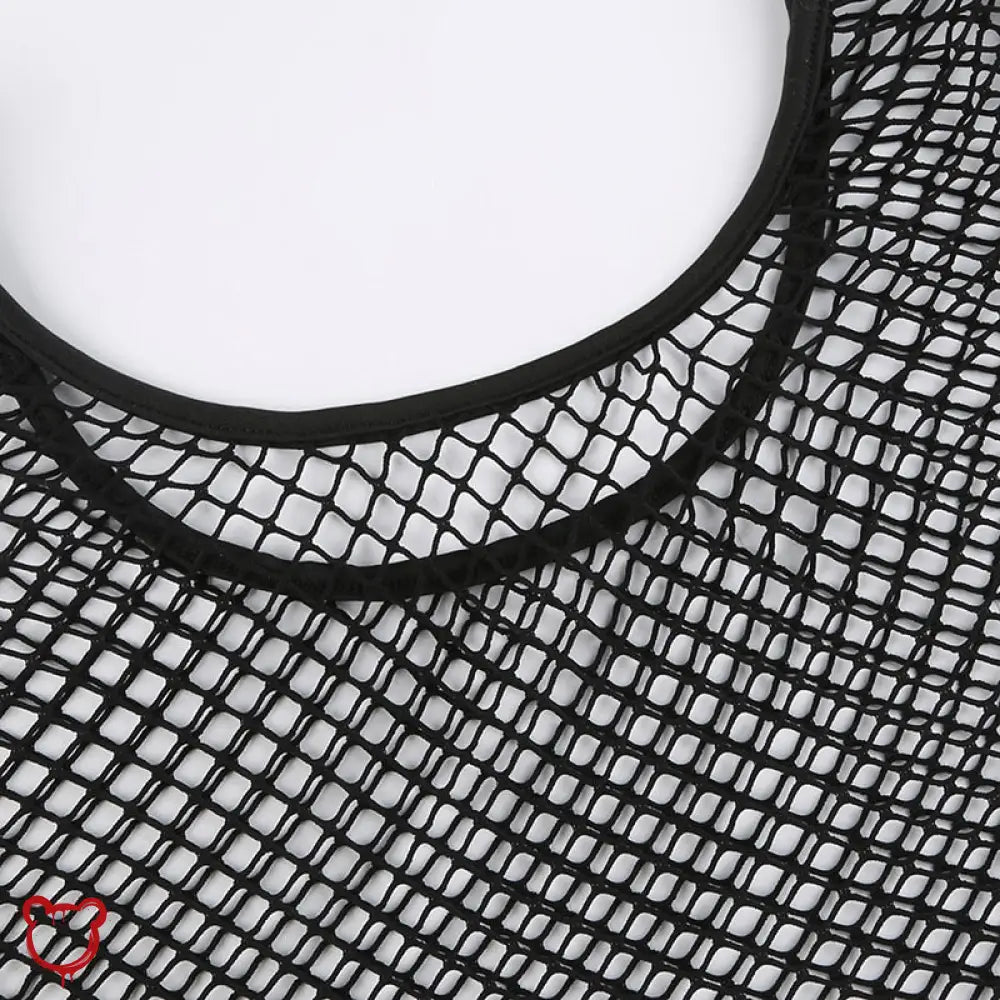 Gothic Fishnet Crop Top Clothing