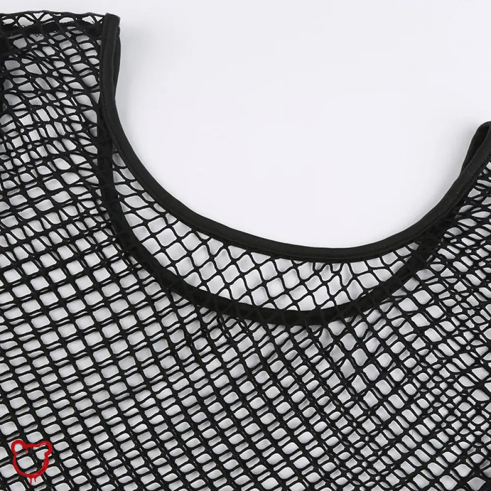 Gothic Fishnet Crop Top Clothing