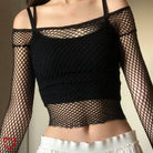 Gothic Fishnet Crop Top Clothing
