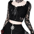 Gothic Lace Crop Top - The Cursed Closet