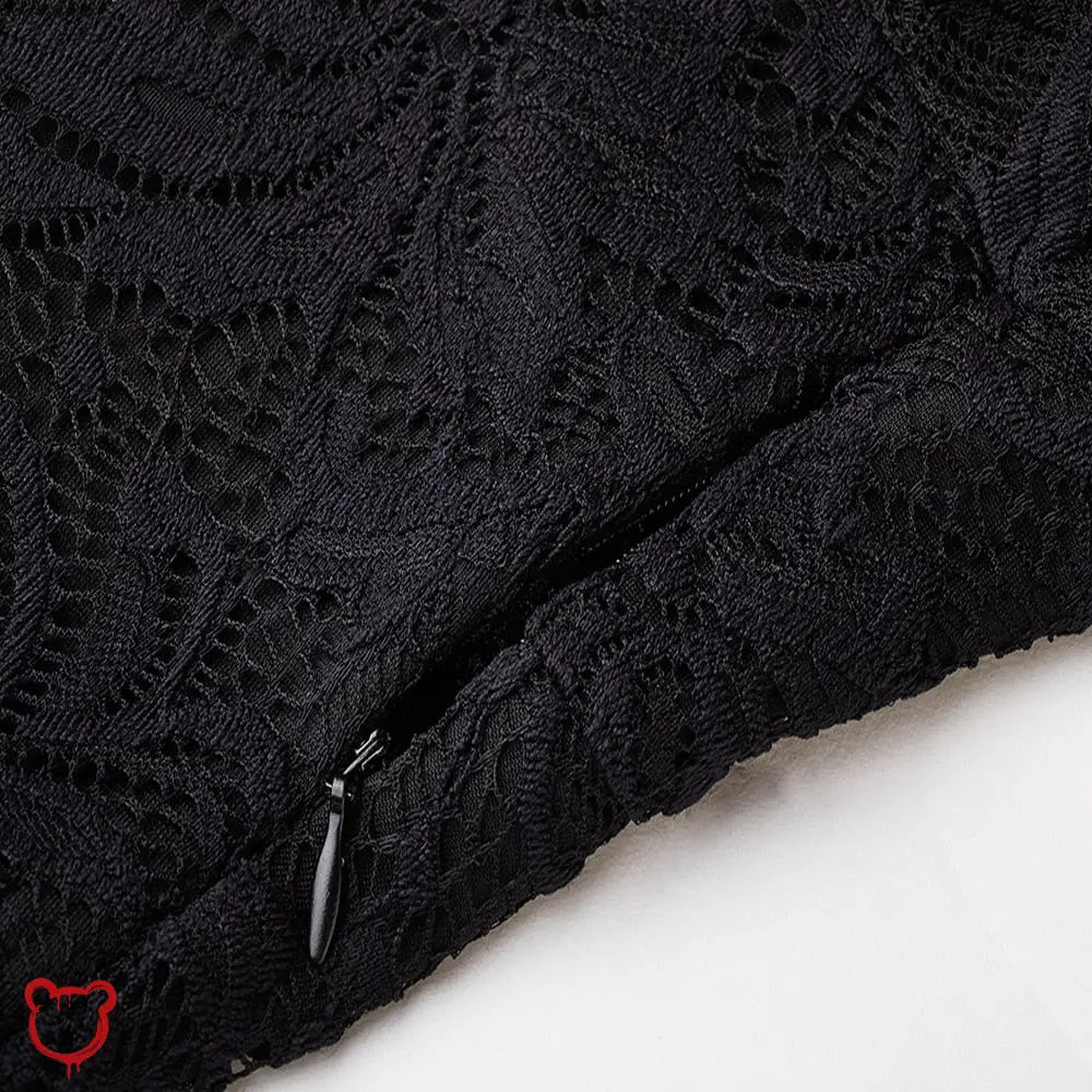 Gothic Lace Mesh Dress - The Cursed Closet