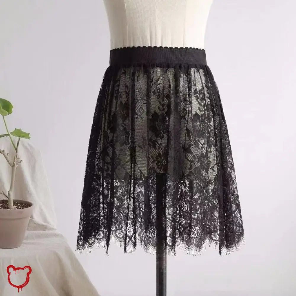 Gothic Lace Skirt - Various Lengths - The Cursed Closet