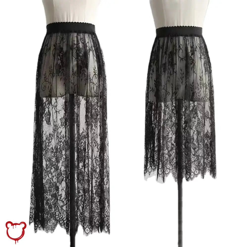 Gothic Lace Skirt - Various Lengths - The Cursed Closet