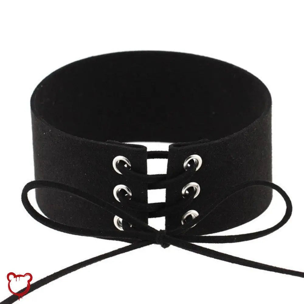 Gothic Lace - Up Choker Necklace - The Cursed Closet