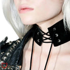 Gothic Lace - Up Choker Necklace - The Cursed Closet