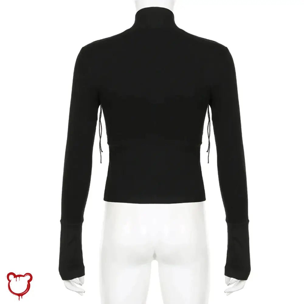 Gothic Lace - Up Sleeveless Sweater - The Cursed Closet