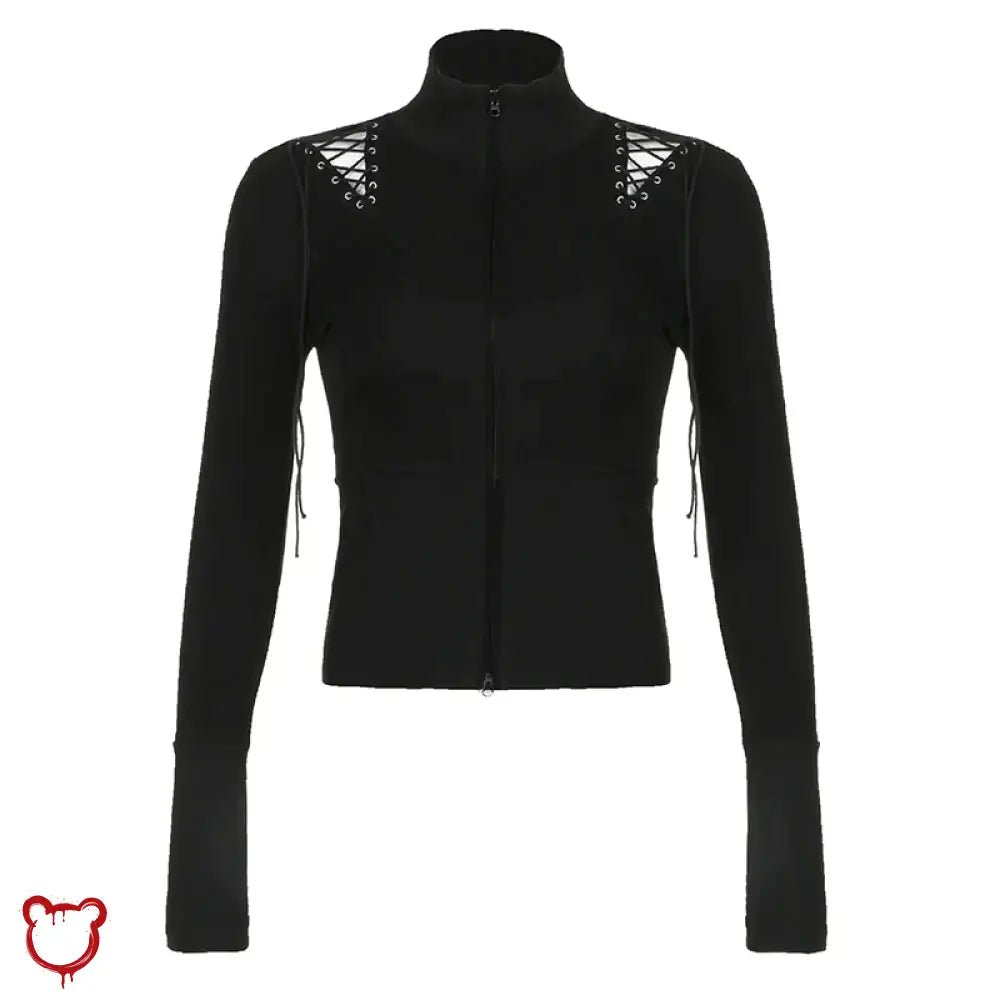 Gothic Lace - Up Sleeveless Sweater - The Cursed Closet