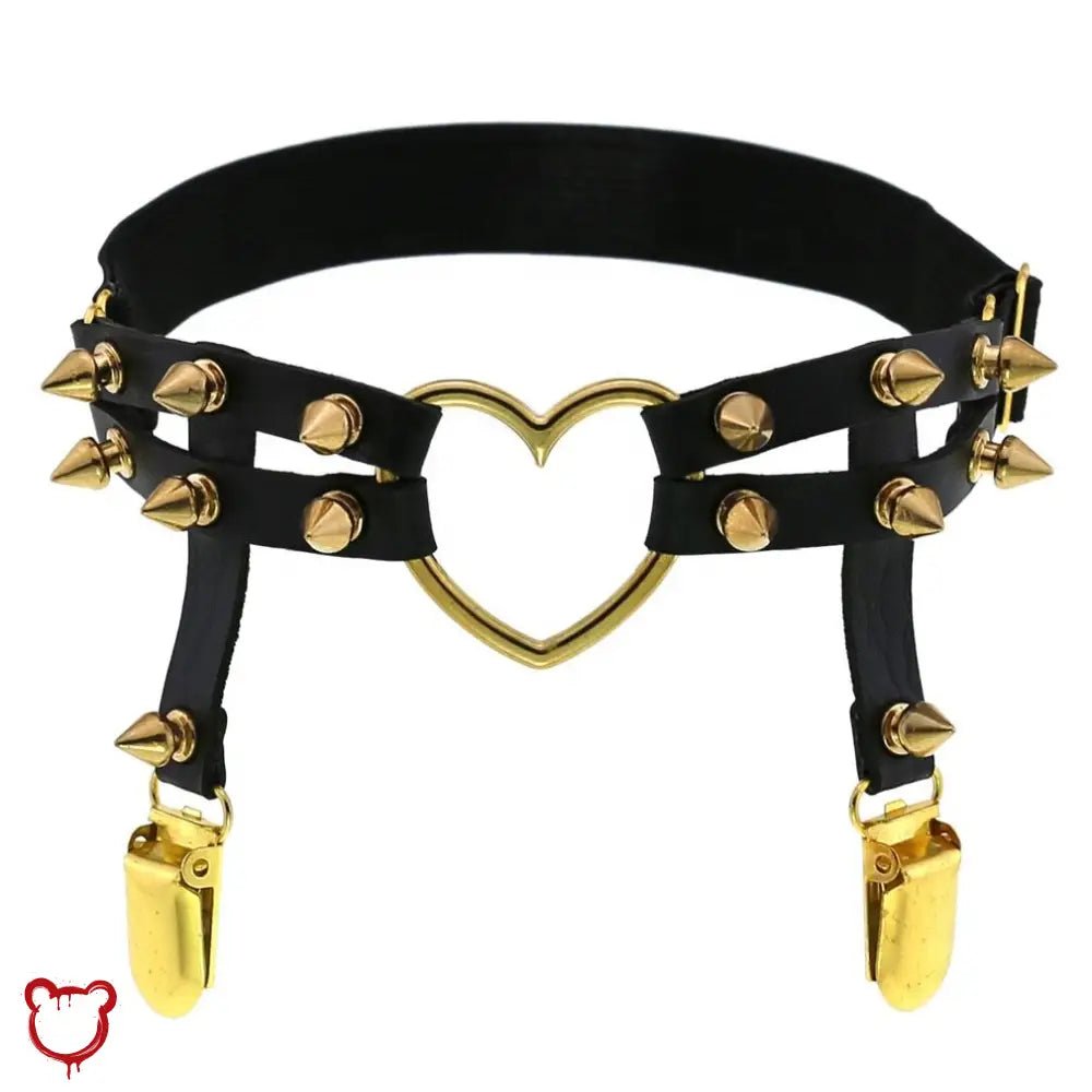 Gothic Leather Garter Belt - Cosplay - The Cursed Closet