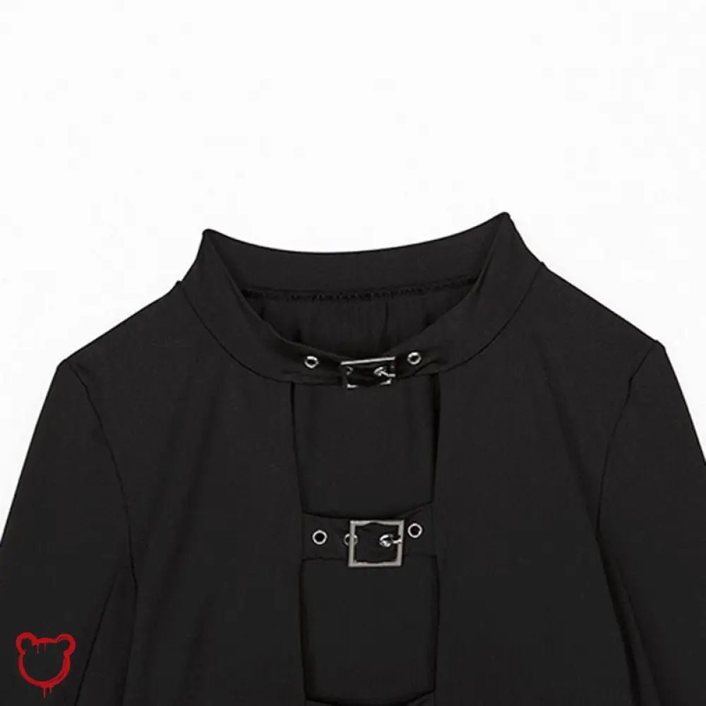 Gothic Long Sleeve Black Top' - The Cursed Closet