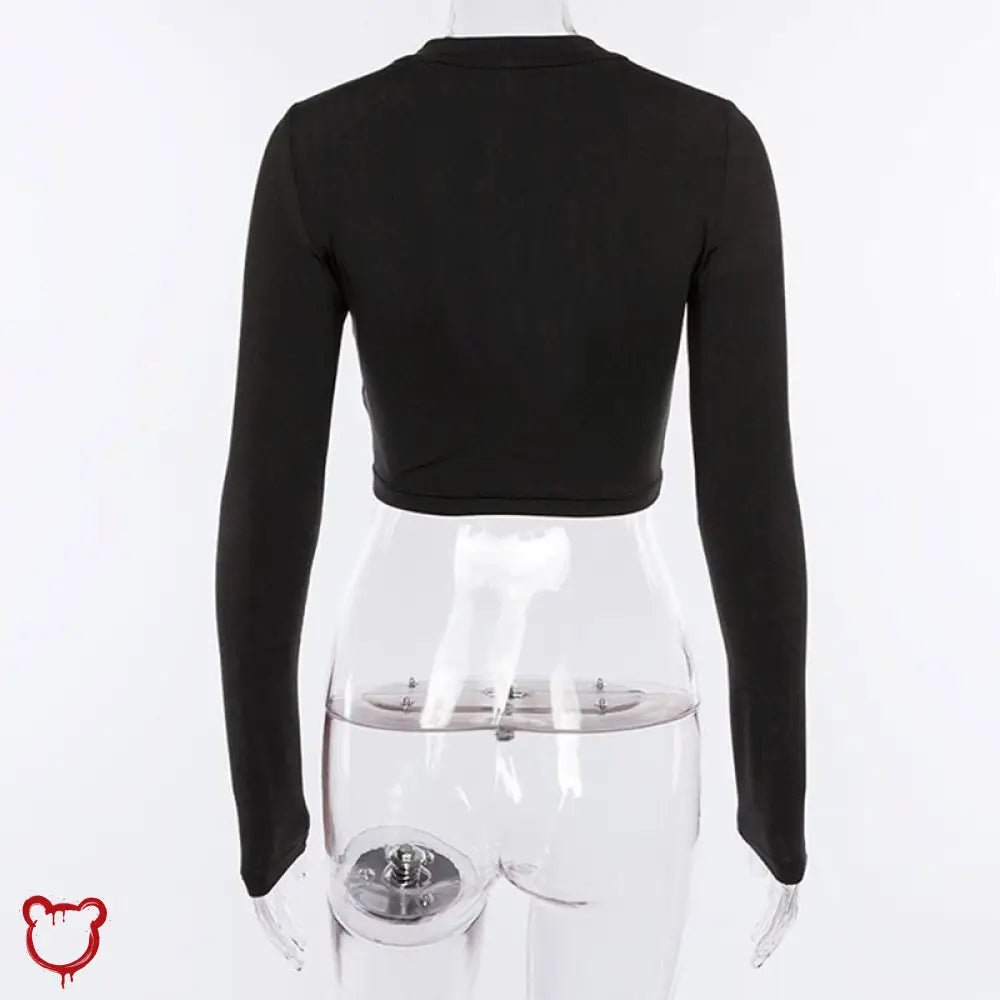 Gothic Long Sleeve Black Top' - The Cursed Closet