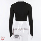 Gothic Long Sleeve Black Top' - The Cursed Closet