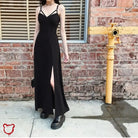 Gothic Maxi Dress - Sky Black - The Cursed Closet