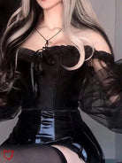 Gothic Mesh Shoulder Top - The Cursed Closet