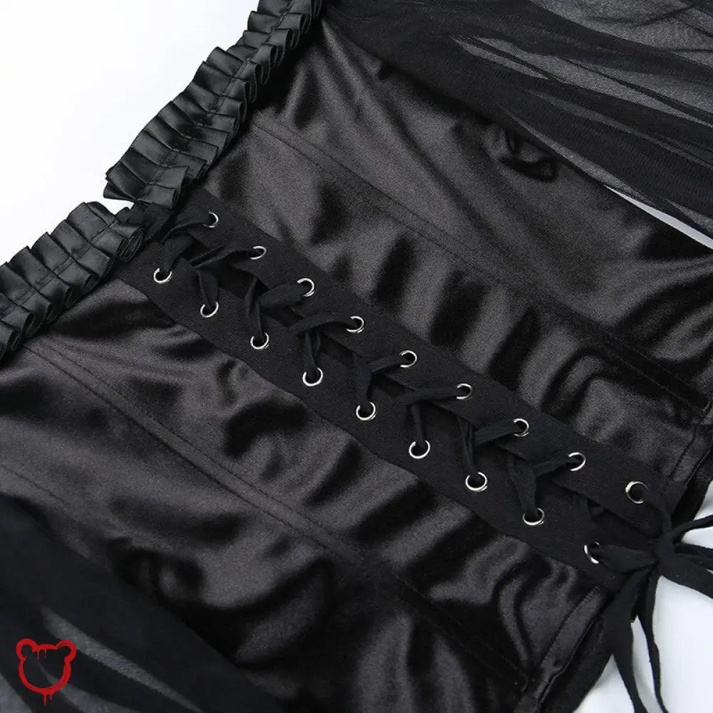 Gothic Mesh Shoulder Top - The Cursed Closet