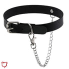 Gothic Punk Leather Choker - The Cursed Closet