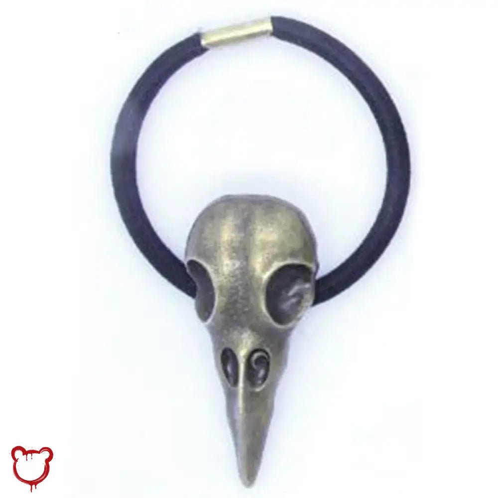 Gothic Raven Skull Hair Tie - The Cursed Closet
