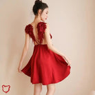 Gothic Satin Night Dress - The Cursed Closet