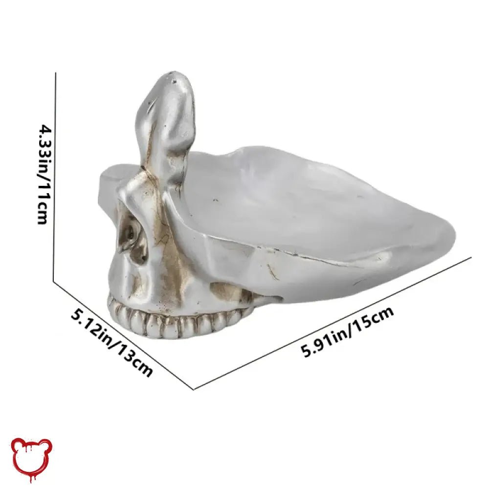 Gothic Skull Statue Glass - The Cursed Closet