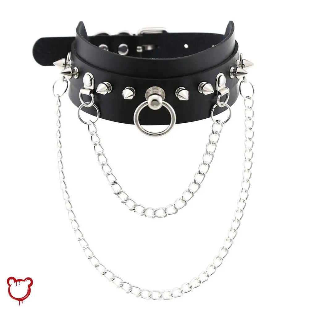 Gothic Spiked Choker Necklace - The Cursed Closet