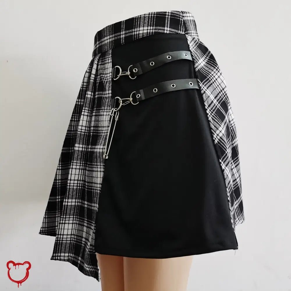 Grey Black Pleated Skirt - The Cursed Closet
