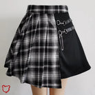 Grey Black Pleated Skirt - The Cursed Closet