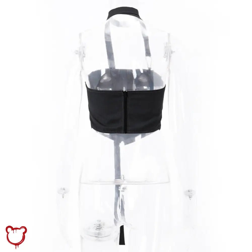 Grey Buckle Crop Top - The Cursed Closet