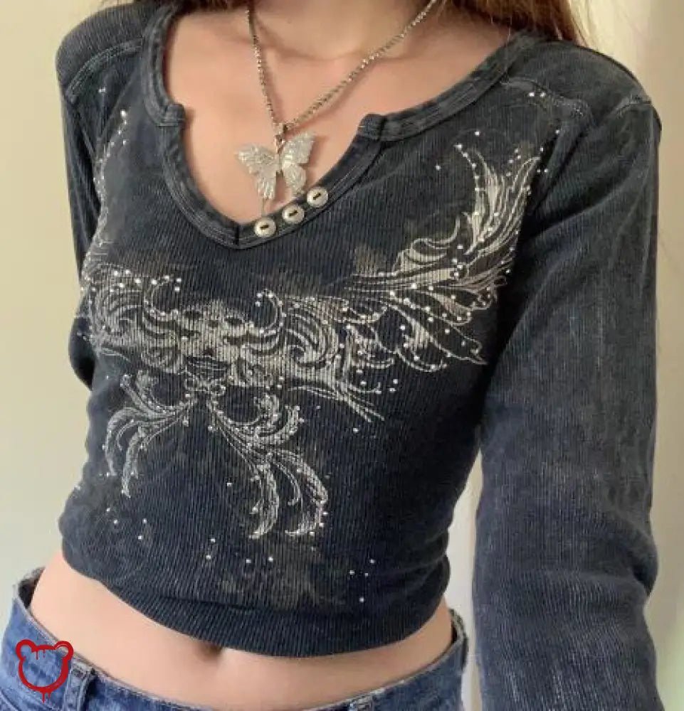 Grey Crop Top - The Cursed Closet