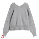 Grey Love' Grunge Embroidery Sweater - The Cursed Closet