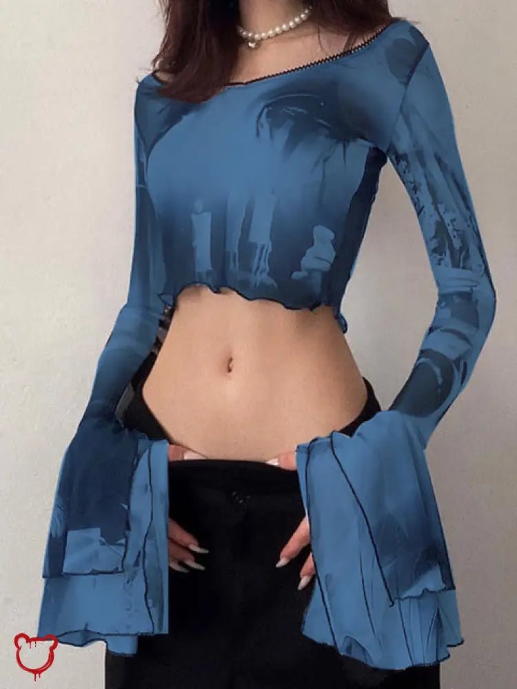 Grunge Black Crop Top' - The Cursed Closet