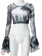 Grunge Black Crop Top' - The Cursed Closet