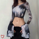 Grunge Black Crop Top' - The Cursed Closet
